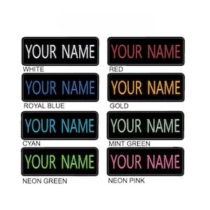 Custom Jouw naam Gepersonaliseerde naamlabel patch 4&quot; x 1,5&quot; T Geborduurd DIY Opstrijk-/naaiwerk Appliqué voor vest Jas Kleding Rugzak Uniform