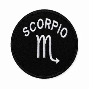 Parche de Escorpio/Signo del Zodíaco/Regalo de Astrología/Parche Termoadhesivo/Cósmico/Horóscopo/Aplique Bordado para Coser en Chaquetas/Chalecos, Mochilas y Ropa imagen 4
