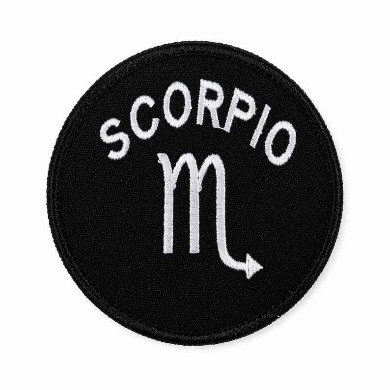 Parche de Escorpio/Signo del Zodíaco/Regalo de Astrología/Parche Termoadhesivo/Cósmico/Horóscopo/Aplique Bordado para Coser en Chaquetas/Chalecos, Mochilas y Ropa imagen 4