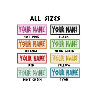 Custom Name Patch – Embroidered Iron-On/Sew-On Personalized Tag Appliqué for Jackets, Vests, Backpacks, Clothing, & Gear