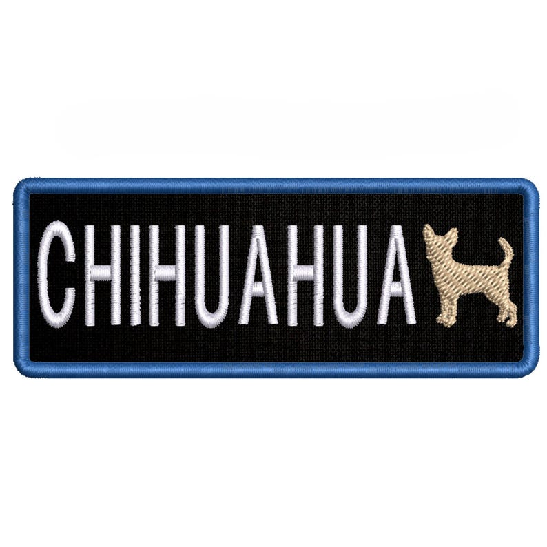 Patch chihuahuahond/opstrijkpatch/speelgoedpatch/familiehuisdier/cadeau Sassy-hond/geborduurde opstikapplicatie voor kledingvest/jas hondentuig afbeelding 16