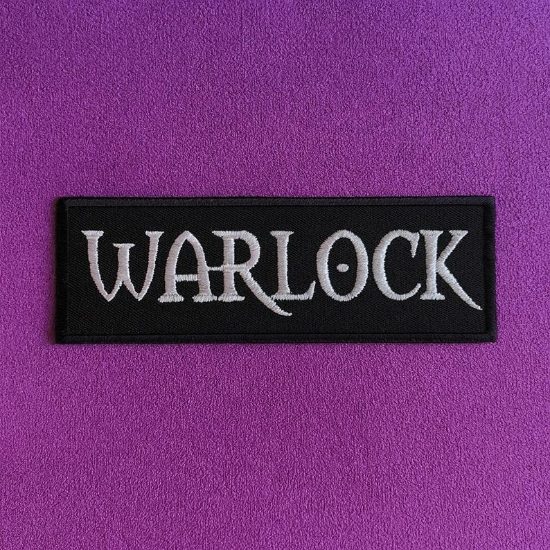 Patch de Bruxo/Classe de Personagem de WoW/Patch Termocolante/Presente para Gamers/Geeks e Nerds/Aplique Bordado para Costurar em Roupas, Jaquetas, Coletes e Mochilas imagem 4