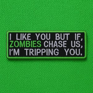 Parche de humor zombi/Parche termoadhesivo/Parche sarcástico/Aplicación bordada para coser en chaqueta, chaleco, mochila, Halloween/Insignia de supervivencia/No muerto