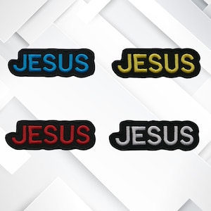 Jesus Patch – Embroidered Iron-On/Sew-On Uplifting, Inspiring Christian Faith Appliqué for Jackets, Bags, Bible Covers, Gifts & Clothing