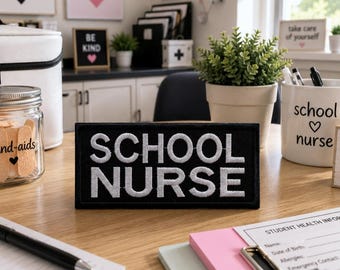 Parche de enfermera escolar/parche termoadhesivo/uniforme médico/hospital/aplicación bordada para coser en ropa, uniformes médicos y mochilas.