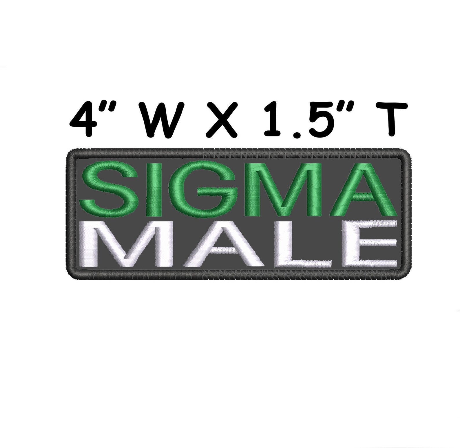 Sigma Male Embroidered Patch Ironon/sewon/hook Funny Badge Etsy