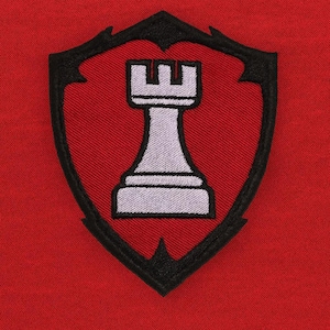 White Rook Patch/Chess Piece Patches/Iron-On Patch/Strategy Game/Embroidered Sew-On Applique for Clothing Bags Jackets Vests Backpack Gear