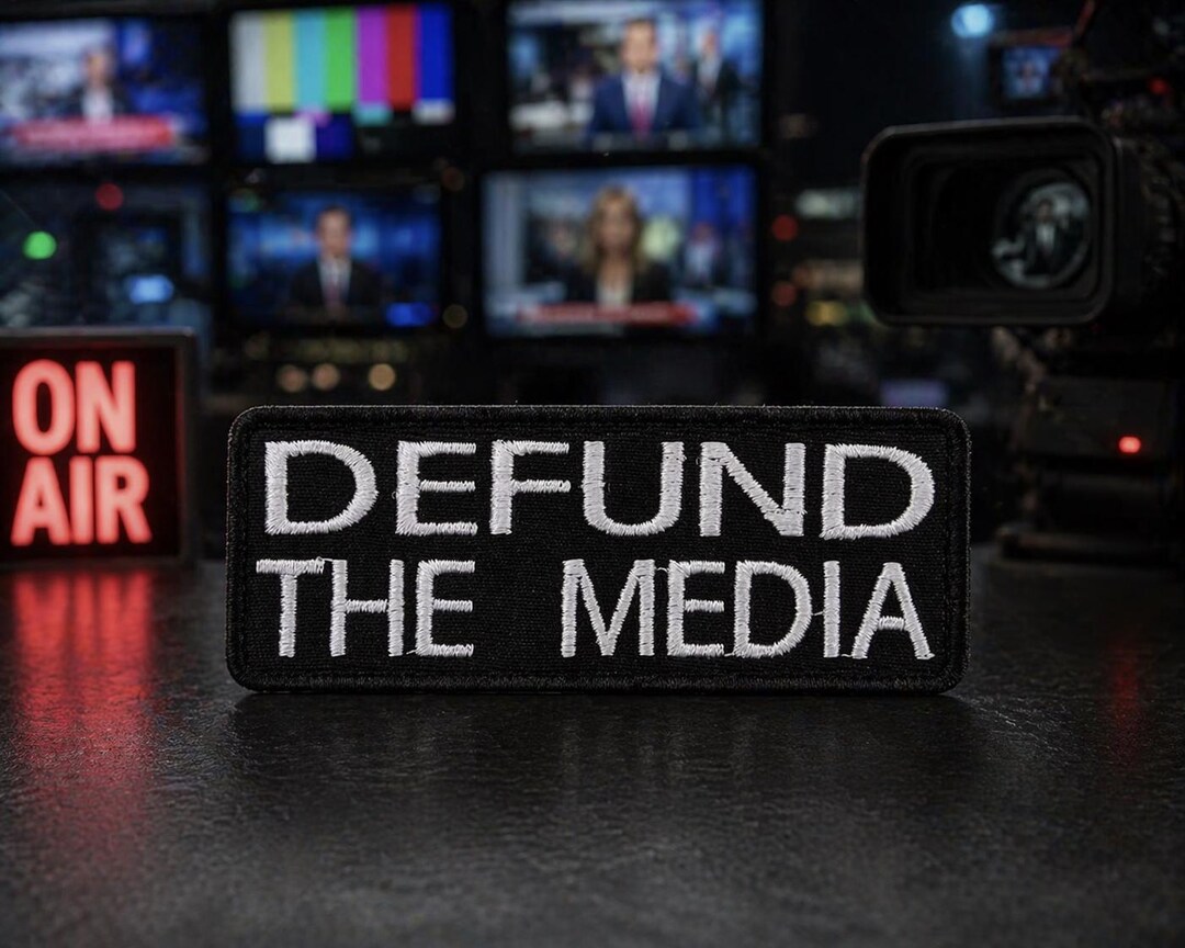 Defund the Media Patch/Patch zum Aufbügeln/Lustig & Sarkastisch ...