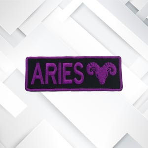 Parche de Aries: insignia bordada termoadhesiva de astrología para chaquetas, mochilas, ropa, bolsos y regalos cósmicos DIY.