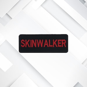 Skinwalker – Embroidered Iron-On/Sew-On Horror Patch for Jackets, Vests, Costumes, Biker Gear, Military Style Outfits, & Halloween Fans