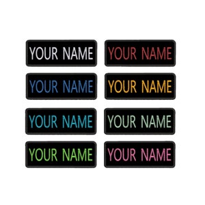 1.5 X 4 Oval Custom Reflective Iron On Name Patch with Velcro Option – Bull  Shoals Embroidery