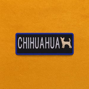 Chihuahua Hund Patch/Aufnäher zum aufbügeln/Spielzeug Rasse Patch/Familie Haustier/Bestickte Applikation für Jacken, Taschen, Westen, Kleidung, freche Haustier Geschenke