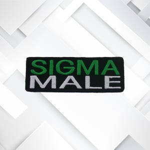 Sigma Male Embroidered Patch Iron-on/Sew-on/Hook Funny Badge Emblem Patches for Vest Jacket Clothing - Lone Wolf - Self-Reliant - Applique