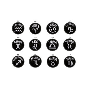Parche de signo del zodíaco: insignia bordada termoadhesiva de astrología para chaquetas, mochilas, ropa, bolsos y regalos cósmicos DIY.