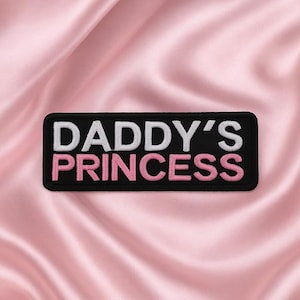 Aplique termocolante "Princesinha do Papai" / Aplique para costurar em roupas, jaquetas, mochilas e coletes / Presente para pai e filha / Aplique bordado para costurar em roupas, jaquetas, mochilas e coletes