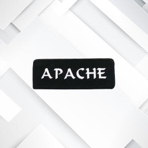 Iron-On Apache Patch – Embroidered Tactical Appliqué for Jackets, Backpacks, Vests, Motorcycle Gear, Military Outfits & DIY Projects