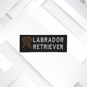 Chocolate Labrador Retriever Patch – Embroidered Iron-On/Sew-On Family Dog Appliqué for Jackets, Bags, Vests, Collars, Blankets, & Gifts