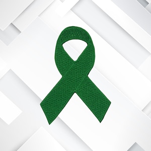 Green Ribbon Patch – Embroidered Iron-On Sew-On Awareness Badge for Jackets, Scrubs, Backpacks, Clothing & Multi-Cause Support Gear
