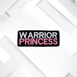 Iron-On Warrior Princess Patch/Embroidered Sew-On Applique for Vest & Jacket/Clothing/Backpack/Tote Bag/Funny Saying Patch/Girl Power Patch