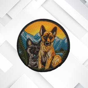 Blue Heeler Patch – Iron-On or Sew-On Working Dog Appliqué for Jackets, Bags, Vests, Leashes, & Ranch Life Gifts, Dye Sublimated