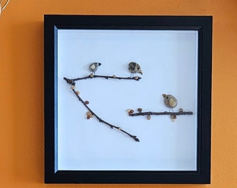 Pebble Frame Arts-Family-Birds- Wall Décor-