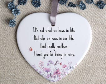 Friendship Gifts - Gift for Best Friend - Porcelain Ornament - Thank You Gift Friends - Sentimental Gifts Bestfriend - Appreciation - H0110