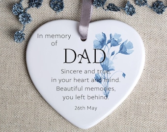 In Memory of Friend Ornament, Personalised Remembrance Gift, Bereavement Gift, Memorial Gift, Thinking of You - For Men, Male - H0127-P