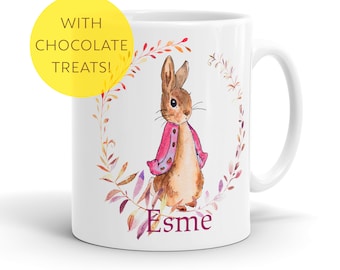 Personalised Easter Bunny Mug, Gift for Niece, Gift for Nephew, Easter Gift for Grandchildren, Easter Mug, Easter Gifts - Grandchild - MG896