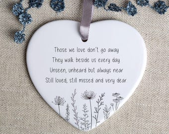 Those We Love Porcelain Ornament, Sympathy Gift, Bereavement Gift, Condolences Gifts, Memorial Gift Mother, Keepsake Memory - H0112