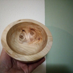 Wood bowl, small gifts home, klympling, raw processed wood, bar furniture, cherry, object holder, coin holder, bowls, handmade