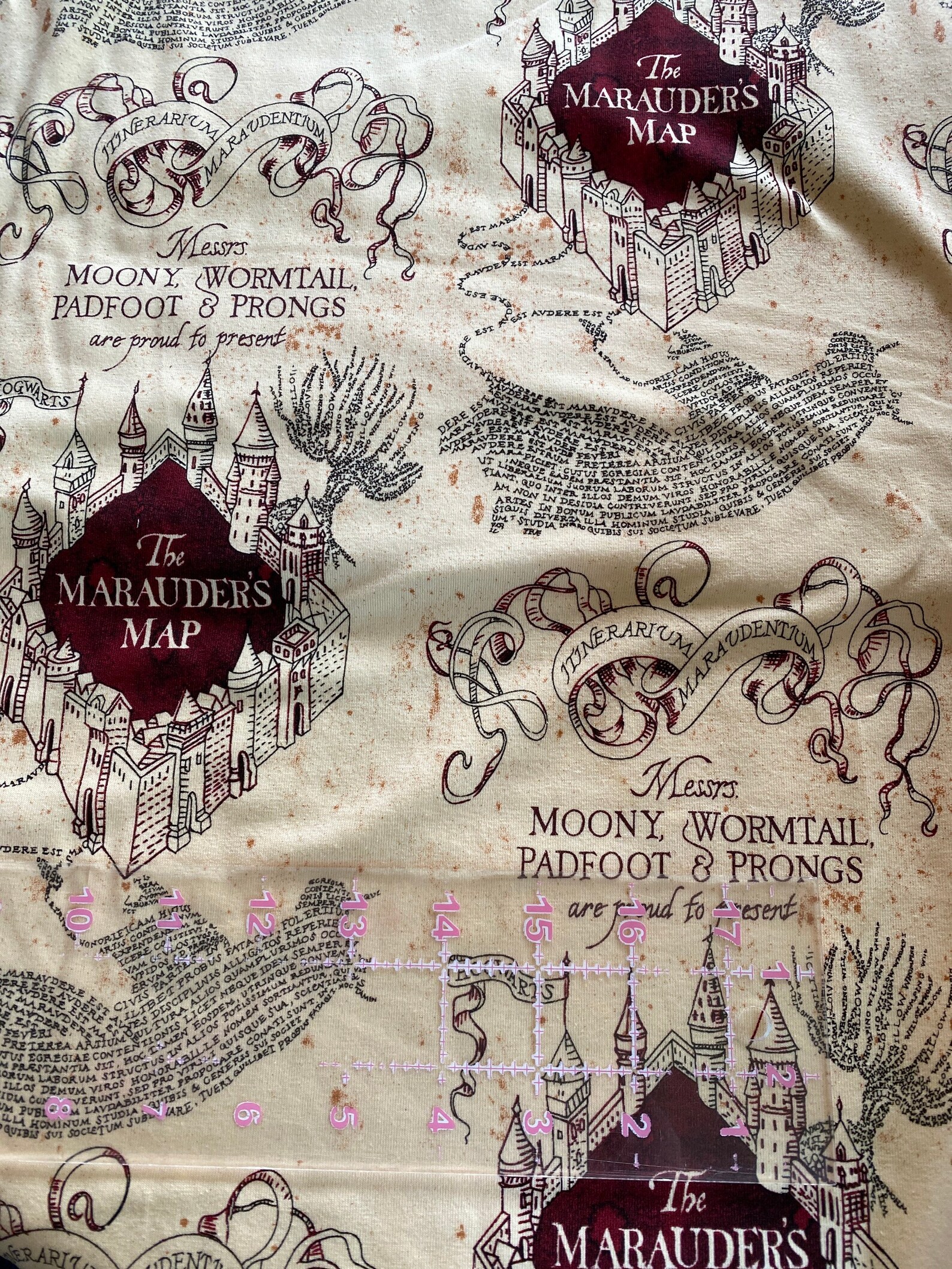 Marauders Map Cotton Lycra Fabric Etsy