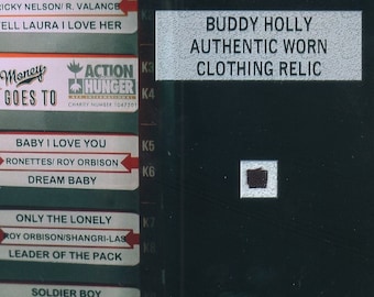 Buddy Holly Worn Relic Photo Display - American Singer Musician Legend Icon 1950's Rock N Roll The Crickets Day Music Died Wall Art Rare COA