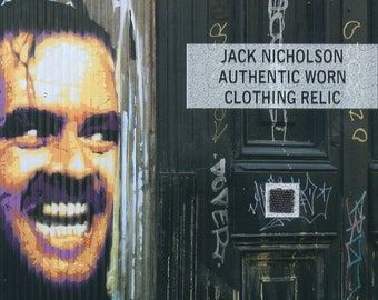 Jack Nicholson Worn Relic Photo Display - The Shining Joker Batman Academy Award Hollywood Best Actor Film Movies Gift Cult Wall Decor Icon