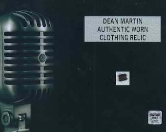 Dean Martin Worn Relic Photo Display - Rat Pack American Singer Musician Comedian The King of Cool Legend Icon Rio Bravo  Wall Art Rare COA