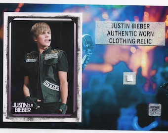 Justin Bieber Worn Clothing Relic Photo Display - Singer Musician Rock & Roll Pop Icon Biebs Canadian Artist Baby Wall Art Rare COA