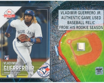Vladimir Guerrero Jr Game Used Baseball Relic Photo Display Rookie Card Season Ball Toronto Blue Jays All Star Game MVP MLB Gift For Him
