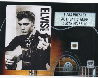 Elvis Presley Worn Relic Photo Display - King American Singer Musician Rock & Roll Hound Dog Graceland Heartbreak Hotel Wall Art Rare COA