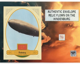 Hindenburg Flown Envelope Photo Display - Relics Relic Philately Postage History Air Airship Blimp Disaster Oh The Humanity Wall Decor