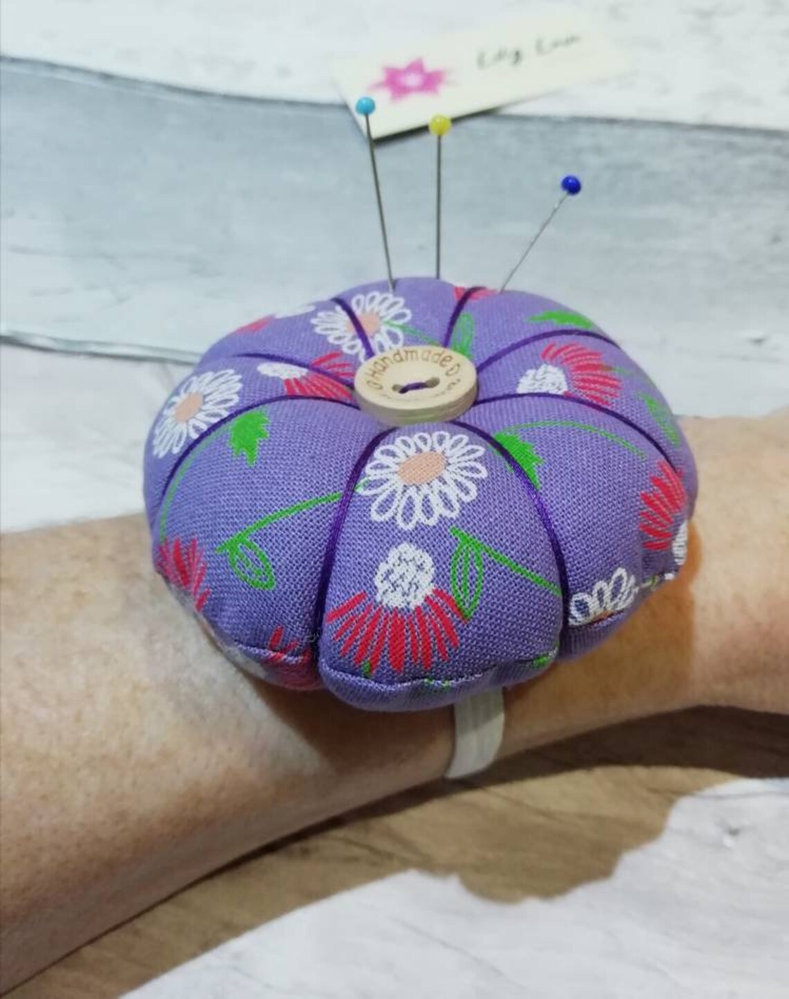 Pin Cushion Wrist Pin Cushion With Pins Etsy