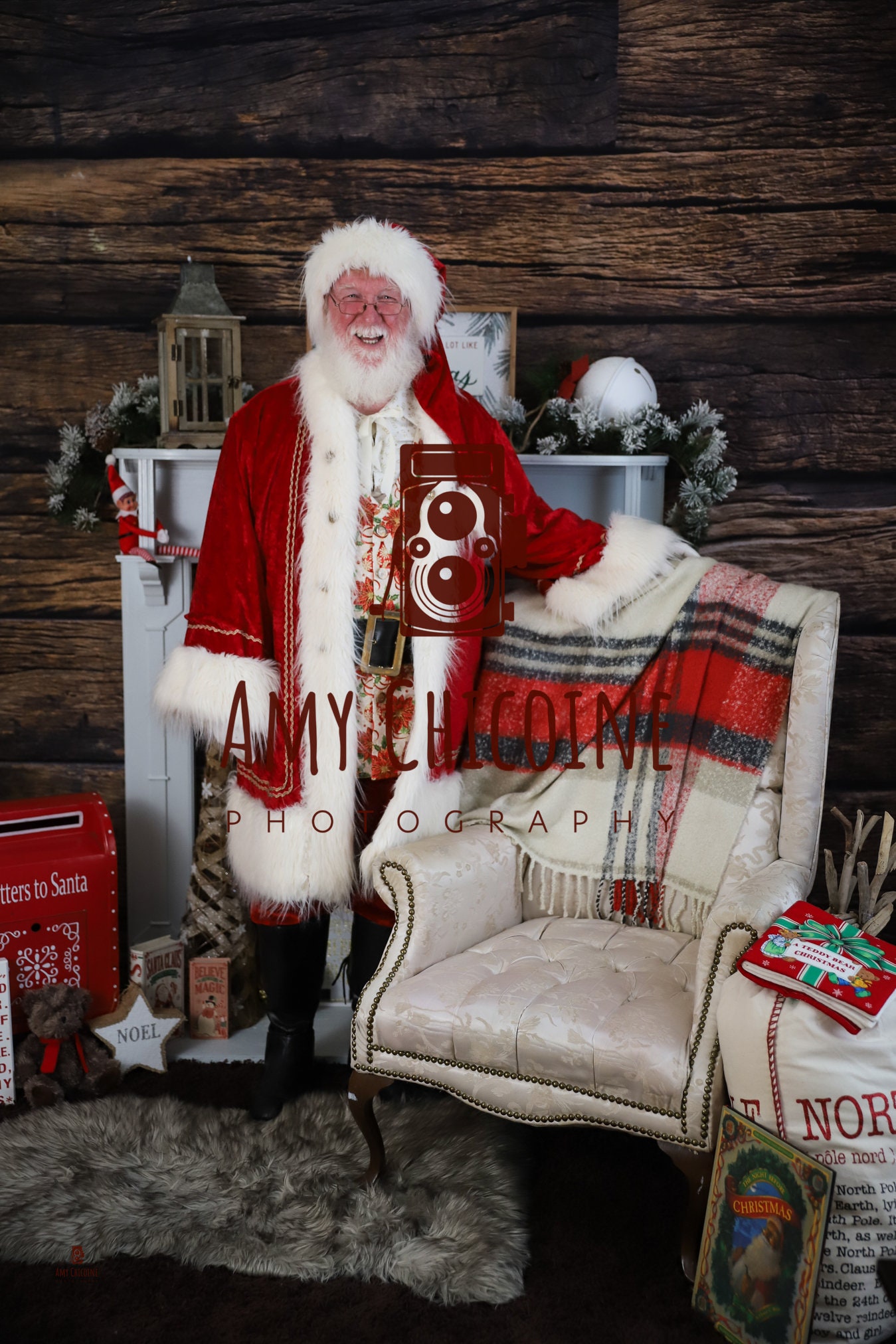 Christmas Digital Backdrop Santa Claus Digital background | Etsy