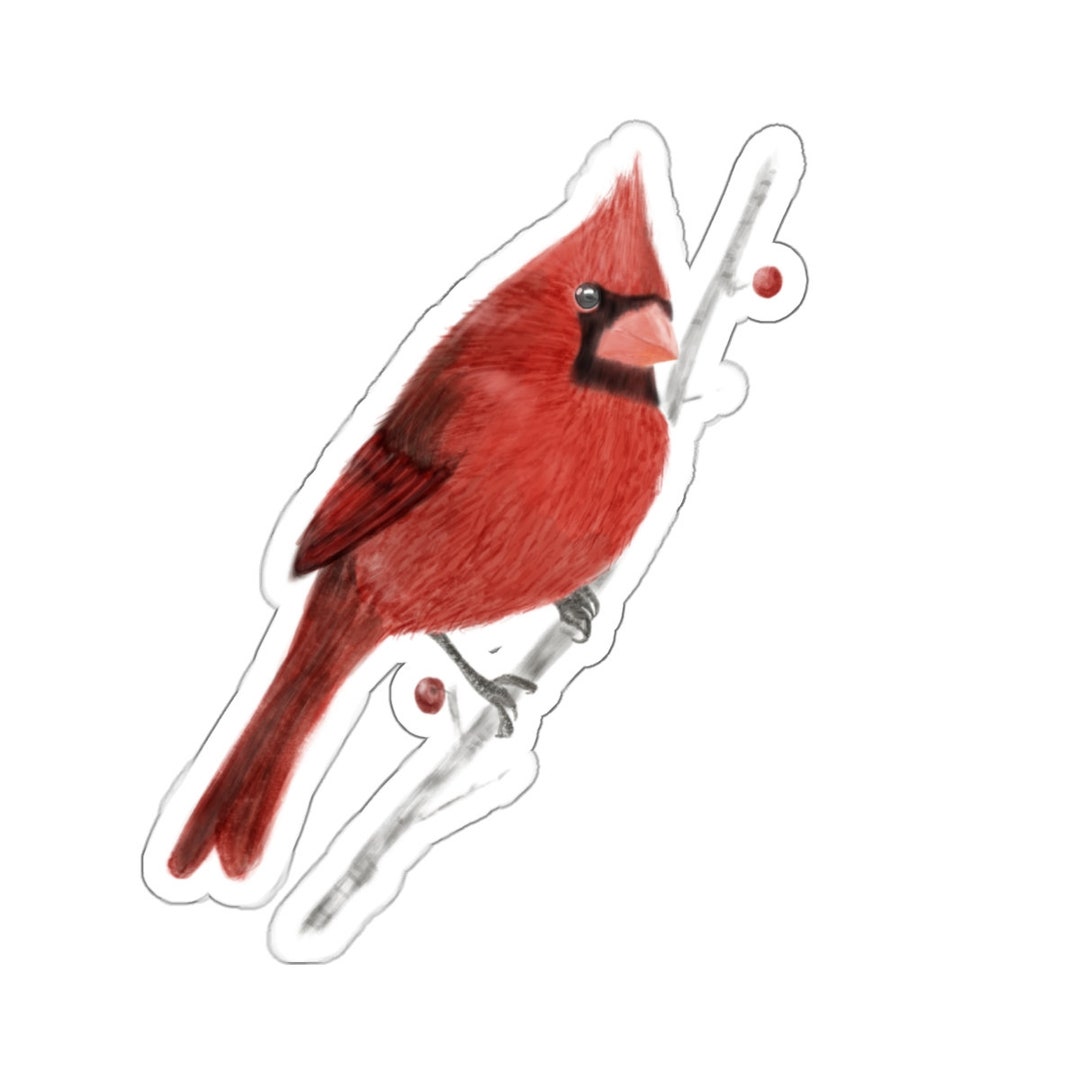 Cardinal Birds Stickers Cardinal Sticker for Notebook Bird Lover