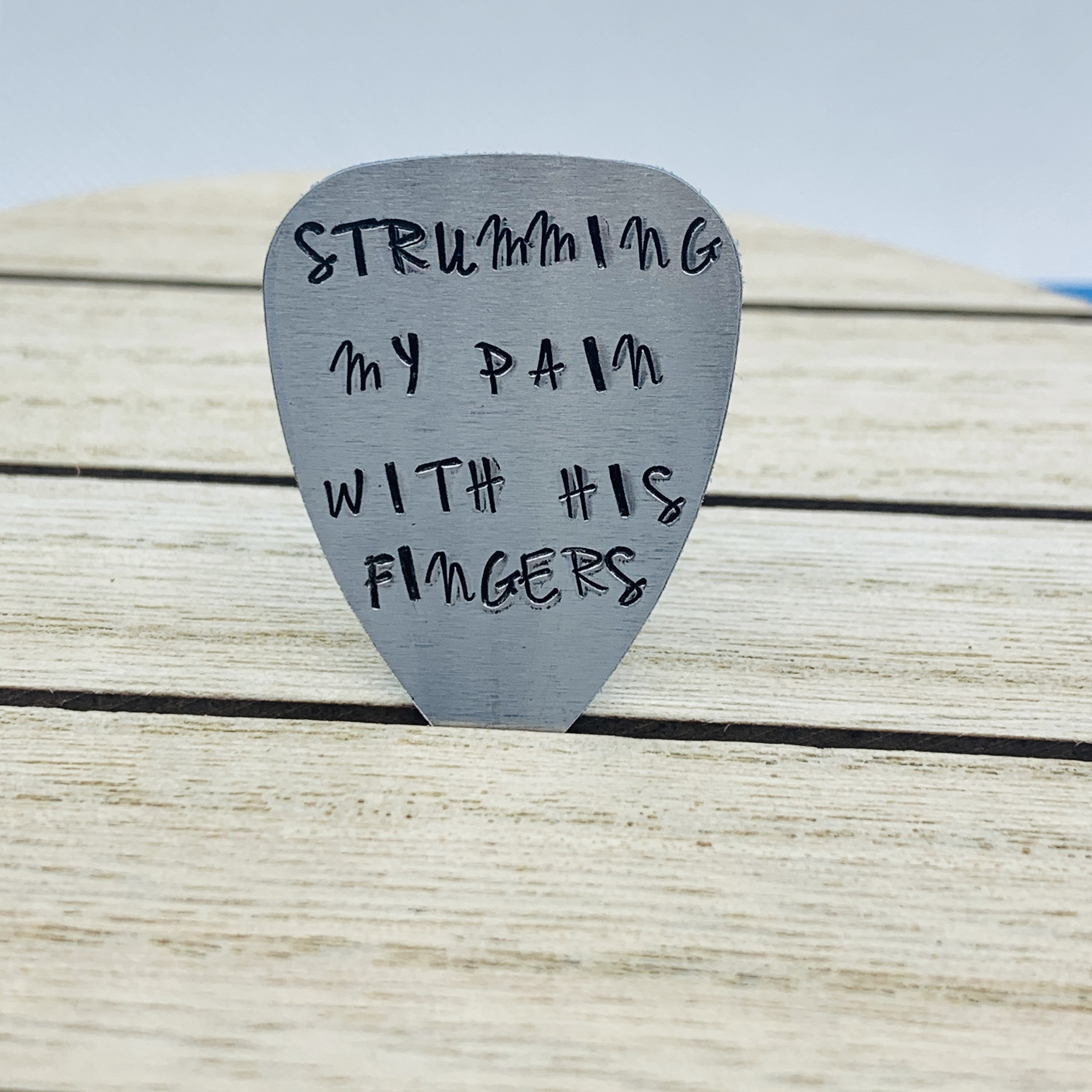 Strumming My Pain With His Fingers / Music Lyrics Guitar Pick Etsy