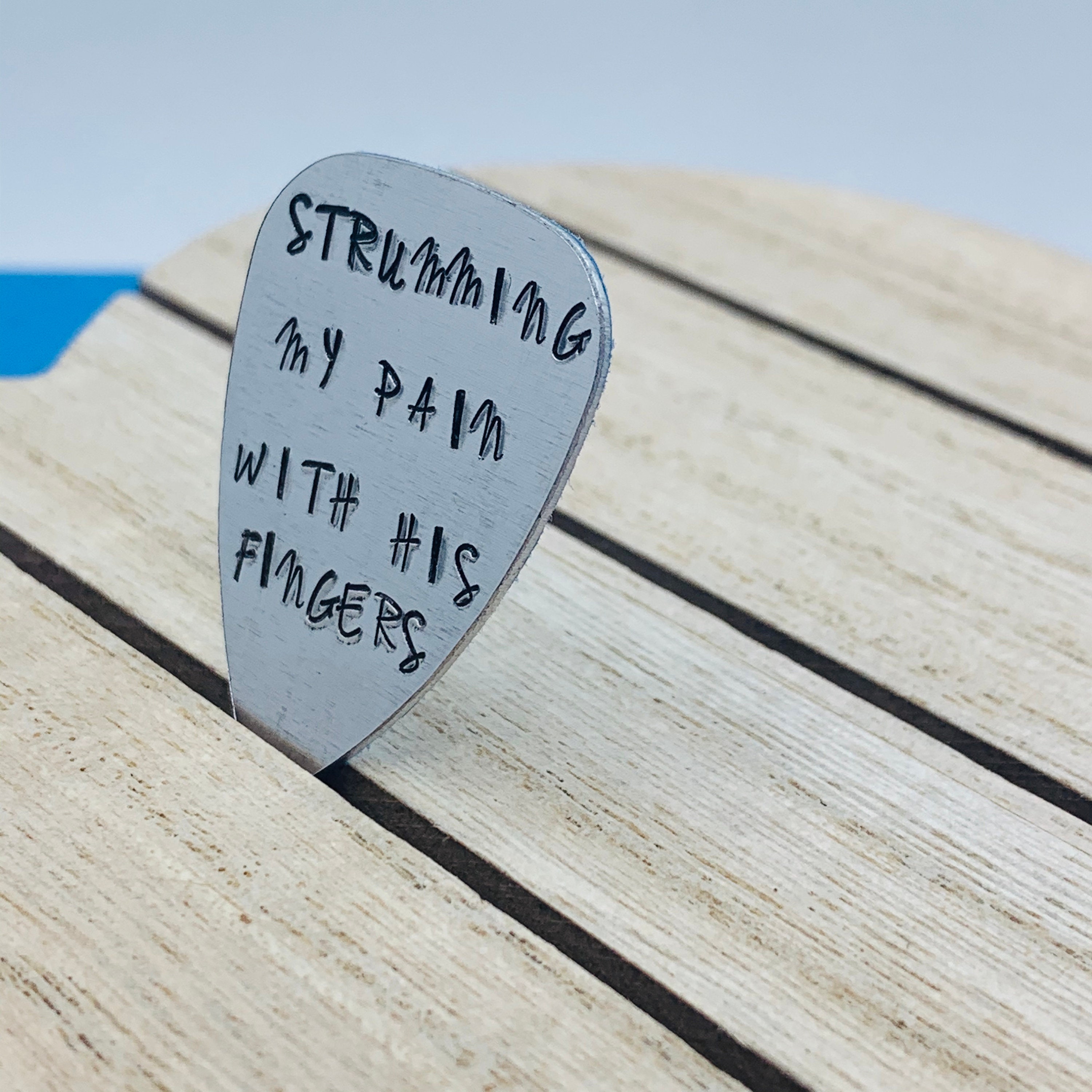 Strumming My Pain With His Fingers / Music Lyrics Guitar Pick Etsy