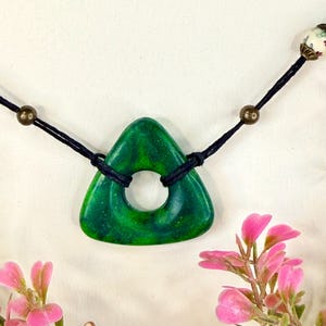 Coraline Looking Stone Pendant Necklace including never wear green in your dressing room note | Seeing Stone