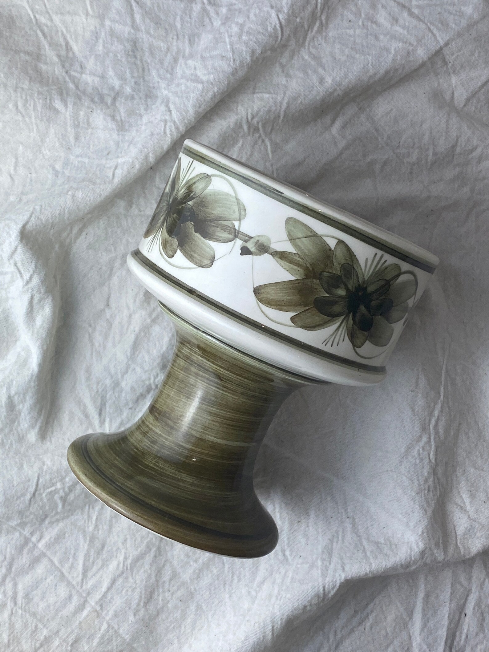 Mid Century Jersey Pottery goblet ceramic glass barware Etsy