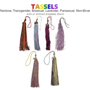 Rainbow Graduation Tassel LGBTQ Gay Grad Pansexual Bisexual Non-Binary Transgender Lavender Gender Queer NonBinary Trans Bi