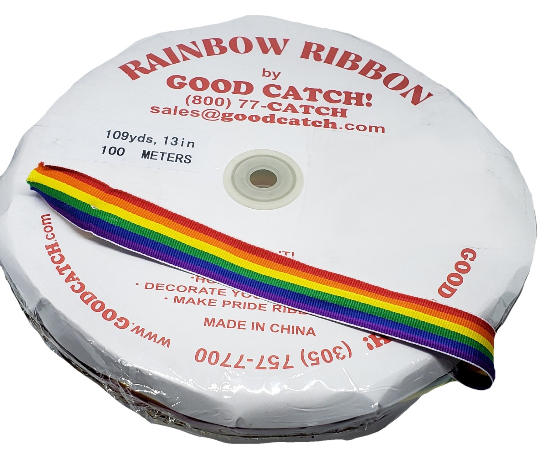 Nastro Della Pace Arcobaleno In Tessuto Gros Grain - Foto 5