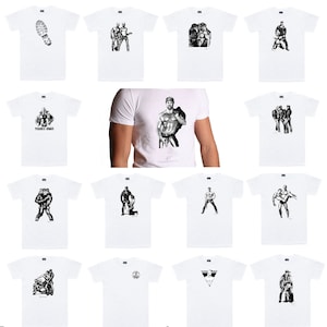 Tom of Finland T-shirts White Tee Shirts Gay Leather Fetish Muscle Men&#39;s Art Fitted