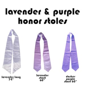 Lavender Purple Graduation Honor Stole Graduate Choir Sash Clergy LGBT LGBTQ Academic Grad