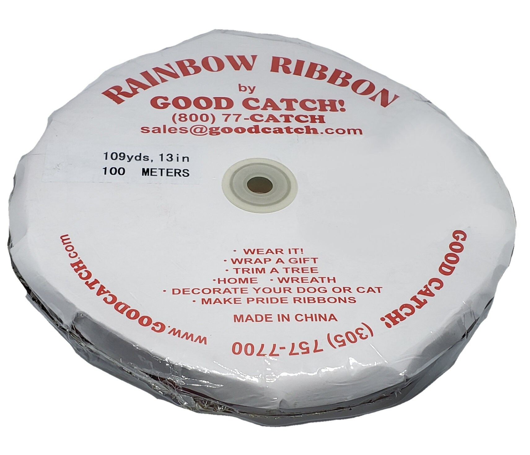 Nastro Della Pace Arcobaleno In Tessuto Gros Grain - Foto 2